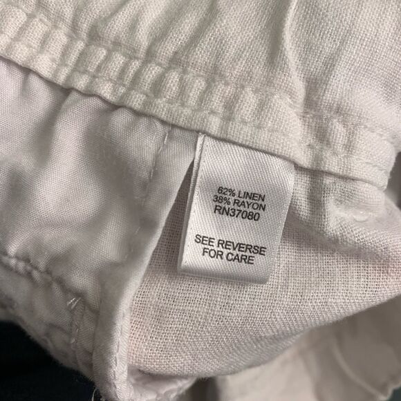 Cato size large woman’s white linen drawstring shorts - Picture 9 of 10